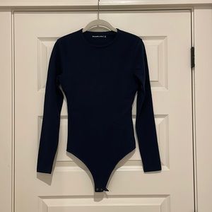 Abercrombie long sleeve bodysuit in navy